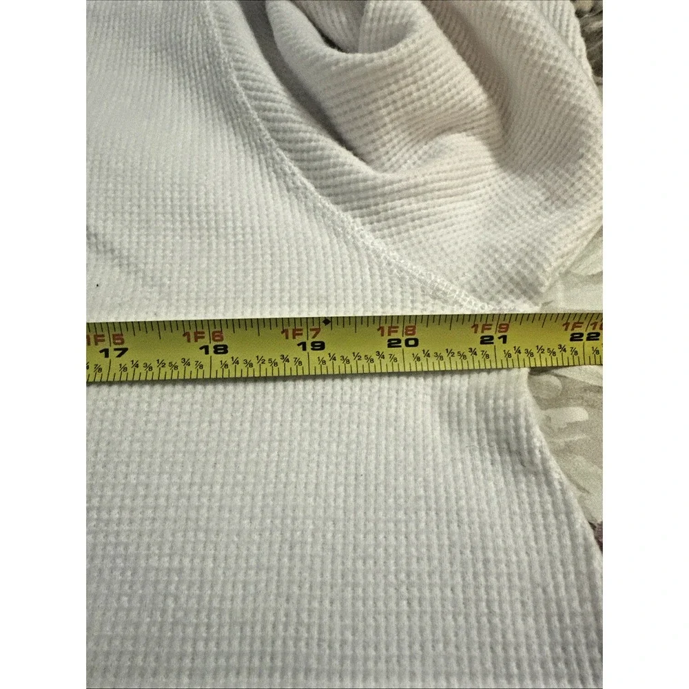 Free People Women Sze XS Amelia Tunic Shirt Ribbed White Relaxed Fit Resort Wear